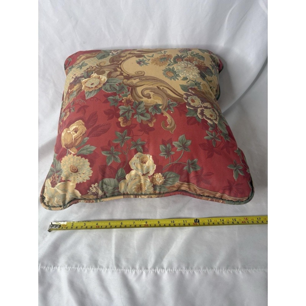 Vintage Sheridan Australia Pair of Floral Throw Pillows 16"x16" Cottagecore 90s - Picture 4 of 5